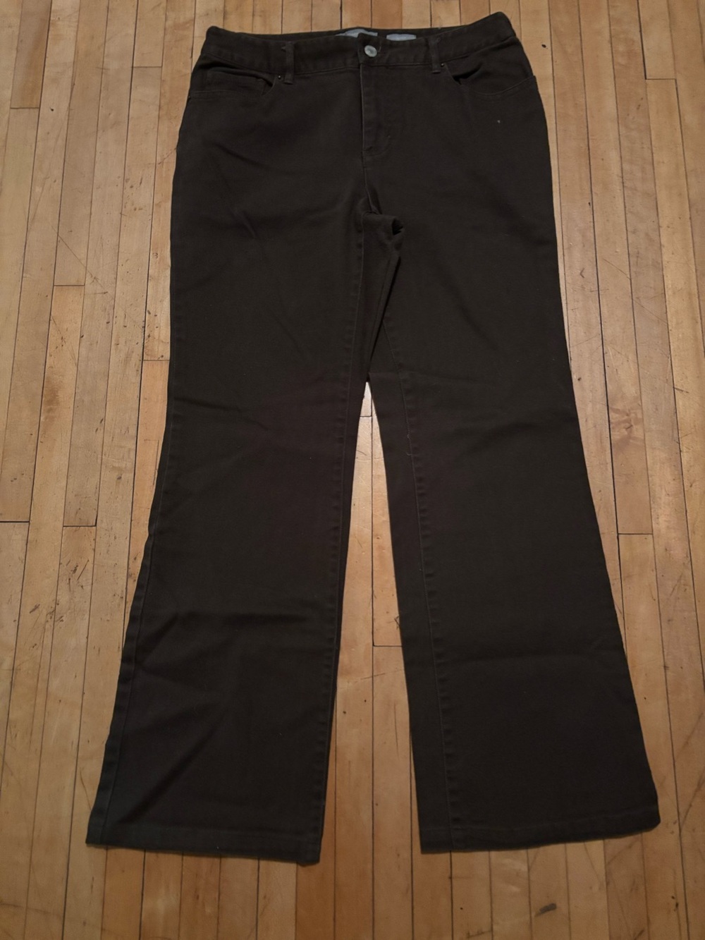 Liz Claiborne Women’s Olive/Brown Stretch Bootcut Jeans